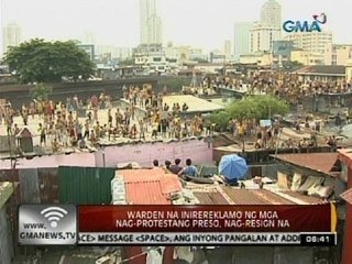 24 Oras: Warden na inirereklamo ng mga nag-protestang preso, nag-resign na