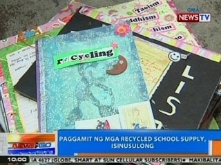 NTG: Paggamit ng recycled school supply, isinusulong