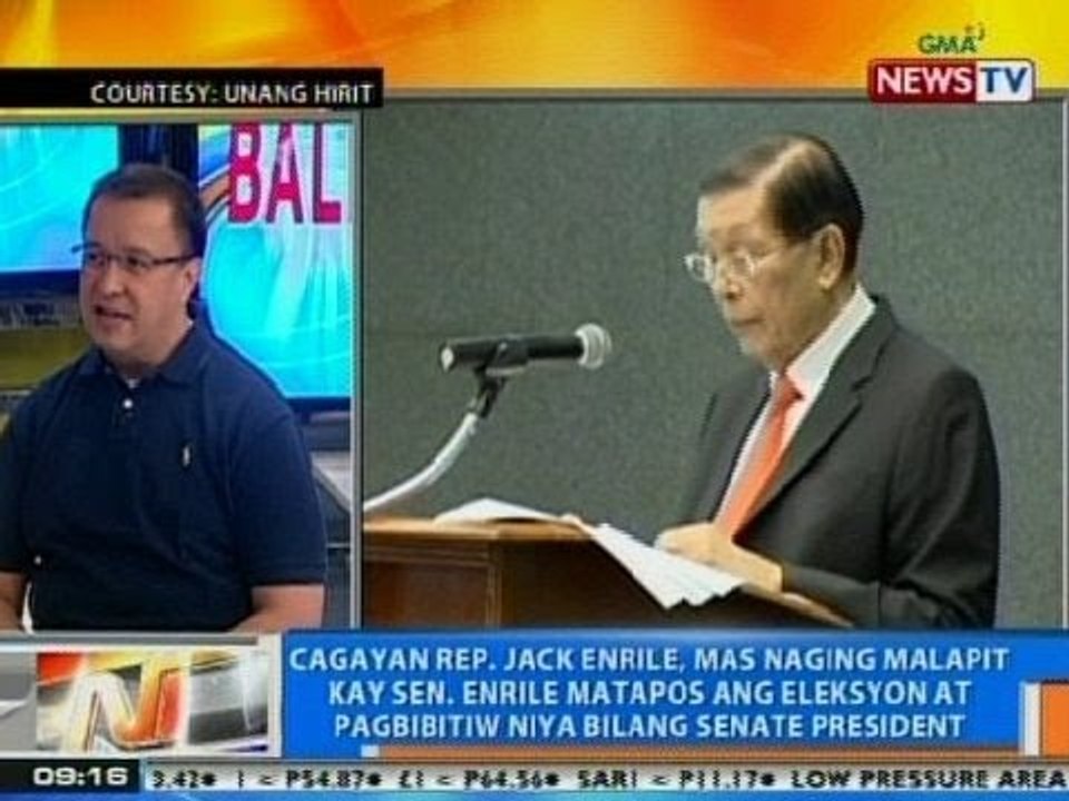 NTG: Rep. Jack Enrile, mas naging malapit kay Sen. Enrile matapos ang eleksyon at pagbibitiw nito