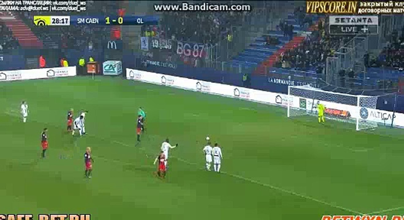 Ivan Santini Penalty Goal HD - Caen 2-0 Lyon 15.01.2017