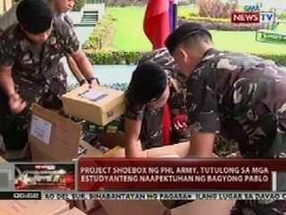 QRT: Project shoebox ng PHL Army, tutulong sa mga estudyanteng naapektuhan ng Bagyong Pablo
