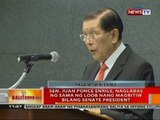 BT: Sen. Juan Ponce Enrile, naglabas ng sama ng loob nang magbitiw bilang senate president