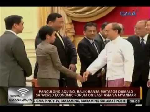 24 Oras: PNoy, balik-bansa matapos dumalo sa World Economic Forum on East Asia sa Myanmar