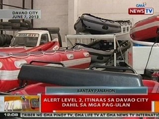 BT: Alert level 2, itinaas sa Davao City dahil sa mga pag-ulan