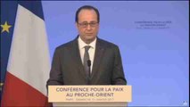 Hollande afirma que la paz en O. Medio no es un 