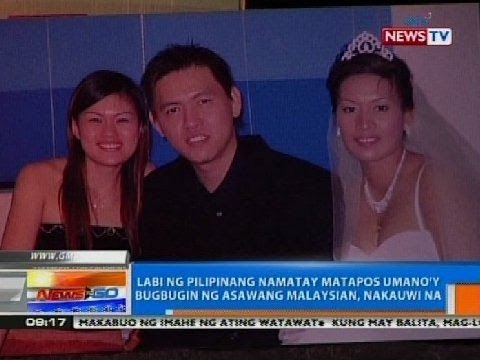 Labi ng Pilipinang namatay matapos umano'y bugbugin ng asawang Malaysian, nakauwi na