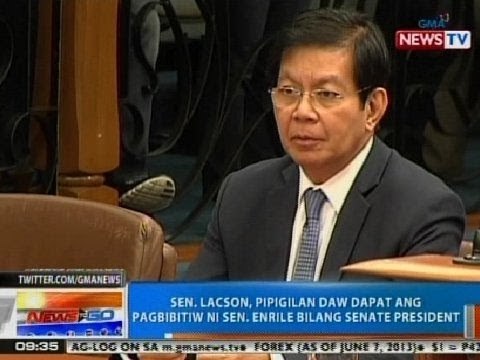 NTG: Sen. Lacson, pipigilan daw dapat ang pagbibitiw ni Sen. Enrile bilang Senate President
