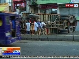 NTG: 1 patay, 7 sugatan sa pagtagilid ng isang delivery truck sa Cebu