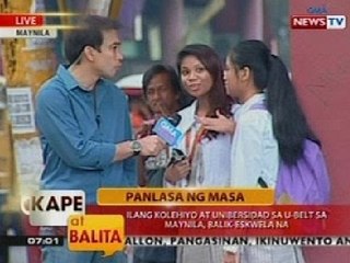 KB: Panlasa ng Masa: Ilang kolehiyo at unibersidad sa U-Belt sa Maynila, balik-eskwela na