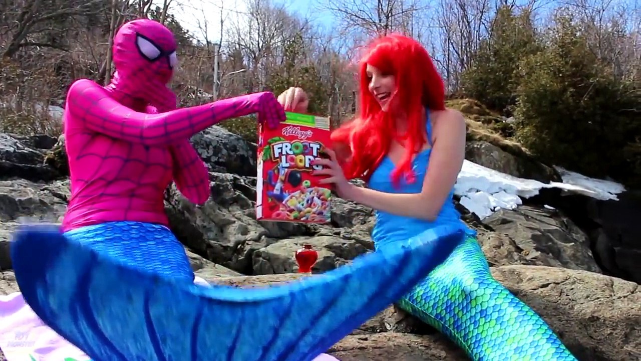 Spiderman & Pink Spidergirl Mermaid vs Maleficent & Joker w⁄ Frozen Elsa & Doctor! Funny Superheroes