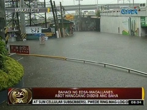 24 Oras: Bahagi ng EDSA-Magallanes, abot hanggang dibdib ang baha
