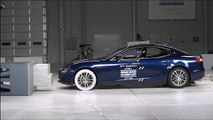 2014 Maserati Ghibli moderate overlap IIHS crash test