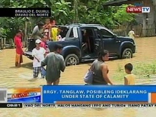 NTG: Brgy. Tanglaw, Davao del Norte, posibleng ideklarang under state of calamity