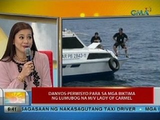 UB: Danyos-perwisyo para sa mga biktima ng lumubog na RORO sa Masbate