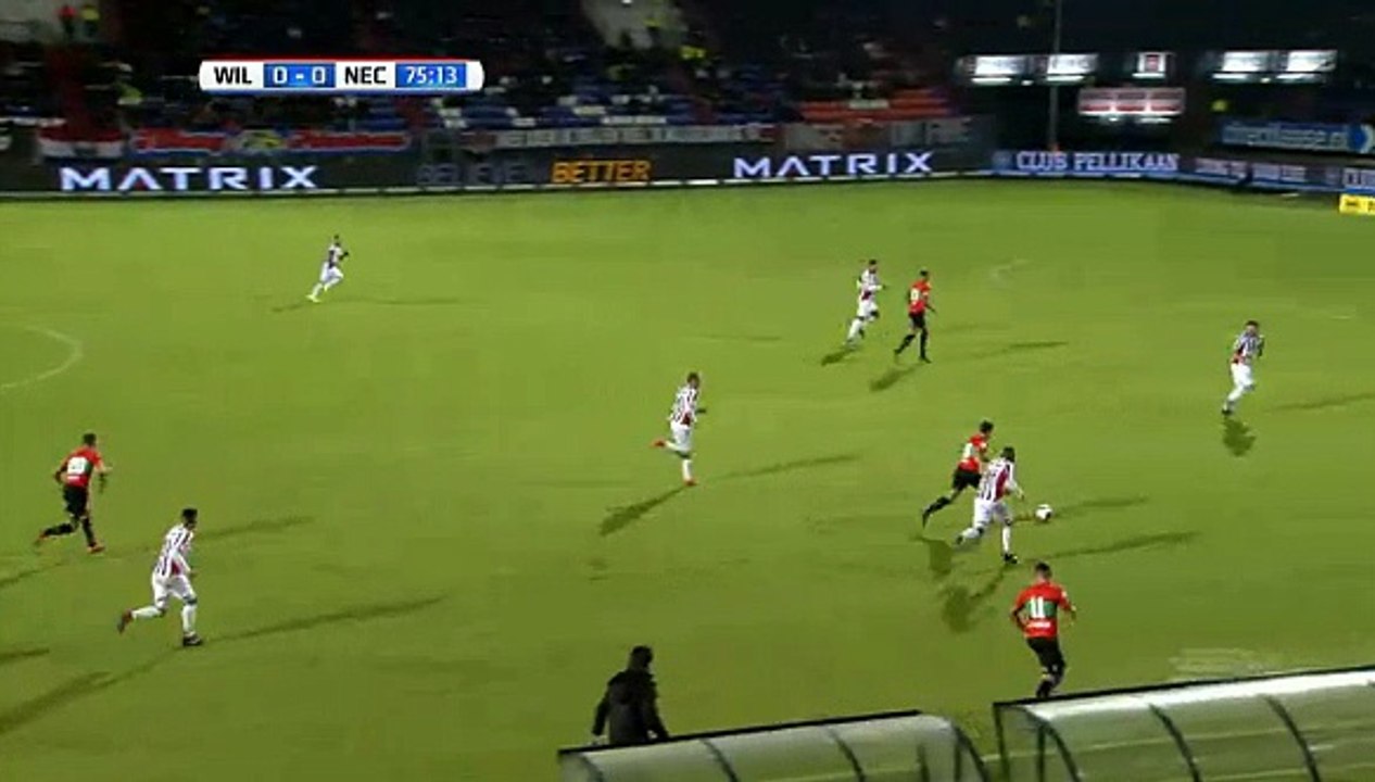Grot GOAL (0:1)Willem II vs NEC Nijmegen
