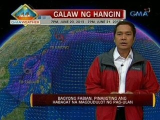 24 Oras: Bagyong Fabian, pinaiigting ang habagat na magdudulot ng pag-ulan
