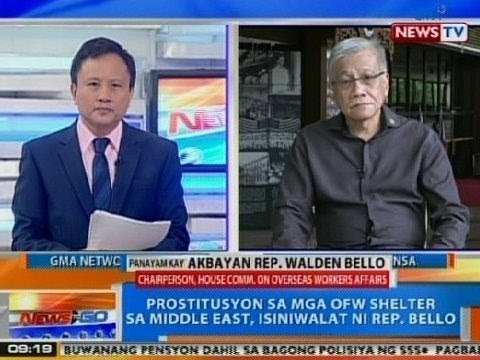 NTG: Panayam kay Akbayan Rep. Walden Bello kaugnay sa isyu ng sex for flight
