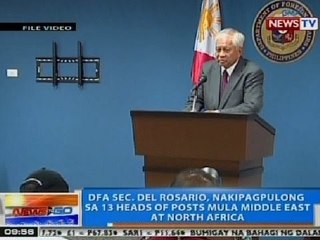 NTG: DFA Sec. Del Rosario, nakipagpulong sa 13 heads of posts mula Middle East at North Africa