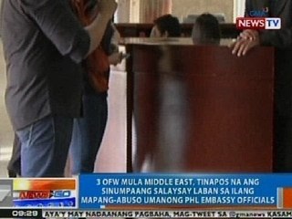 NTG: 3 OFW mula Middle East, tinapos na ang sinumpaang salaysay vs ilang PHL Embassy officials