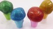 DIY How To Make Glitter Ice cream Slime Play Doh lodo brinquedo Toys 반짝이 아이스크림 액체괴물 만들기!! 흐르는 점토