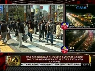 Mga ordinaryong Pilipinong passport holder, pwede nang mabigyan ng multiple entry visa sa Japan