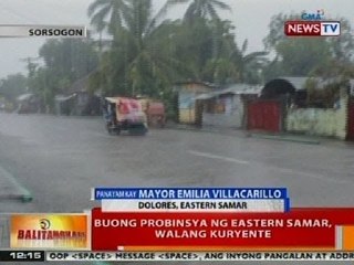 BT: Buong probinsya ng Eastern Samar, walang kuryente dahil sa Bagyong Gorio
