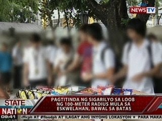 SONA: Pagtinda ng sigarilyo sa loob ng 100-meter radius mula sa eskwelahan, bawal sa batas