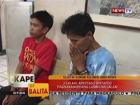 KB: 2 lalaki, arestado matapos pagnakawan ang lasing na lalaki
