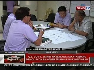 QRT: QC gov't, iginiit na walang nakatakdang demolisyon sa N. Triangle ngayong ayaw