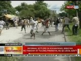 BT: Informal settlers sa Agham Rd., bibigyan ng pabahay at tulong-pinansyal ng QC local gov't