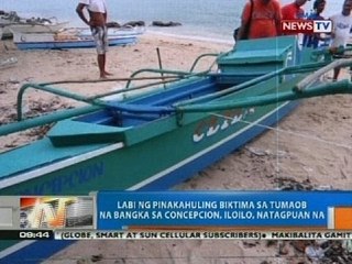Labi ng pinakahuling biktima sa tumaob na bangka sa Concepcion, Iloilo, natagpuan na