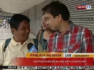 KB: Panlasa ng Masa: Susuportahan mo ba ang Anti-Divorce Law?