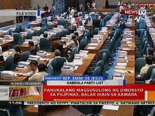 BT: Panukalang magsusulong ng diborsyo sa Pilipinas, balak ihain sa Kamara