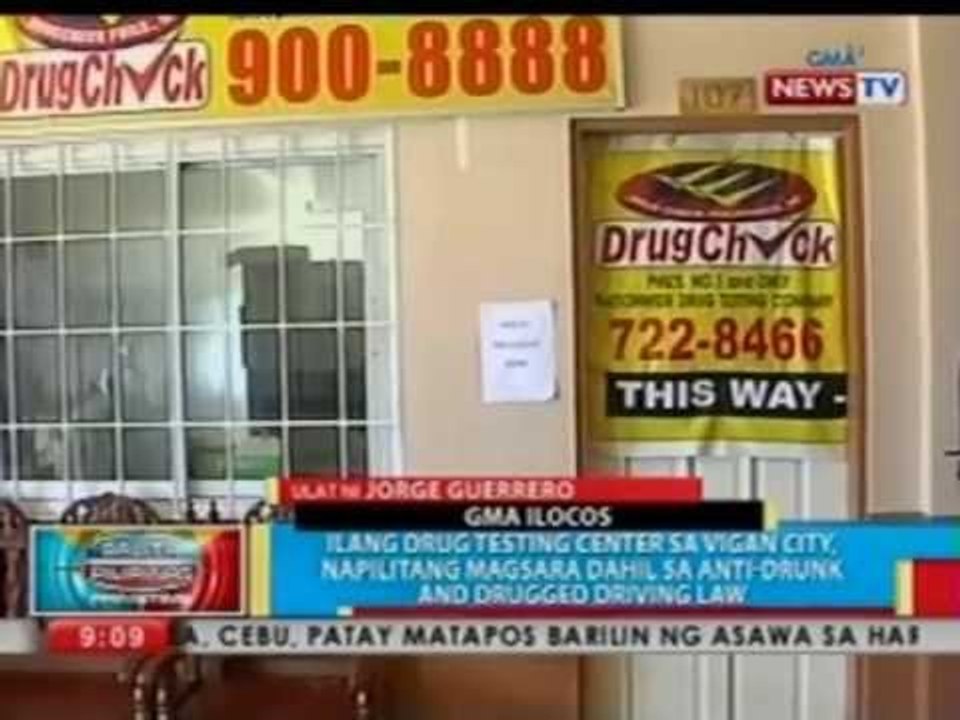 Ilang drug testing center sa Vigan, napilitang magsara dahil sa Anti-Drunk and Drugged Driving Law