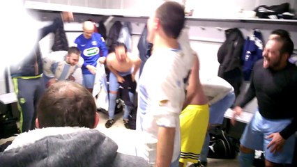 Vestiaire après la victoire contre le FC Pamiers 2