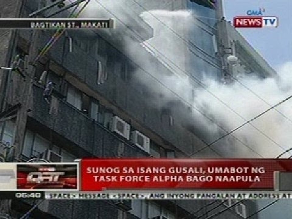QRT: Sunog sa isang gusali, umabot ng tas force alpha bago naapula