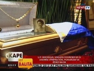 KB: UP Madrigal Singers founder na si Andrea Veneracion, pumanaw na sa edad na 84