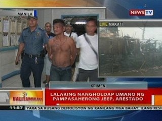 BT: Lalaking nangholdap umano ng pampasaherong jeep, arestado