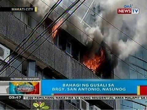 BP: Bahagi ng gusali sa Brgy. San Antonio, Makati City, nasunog