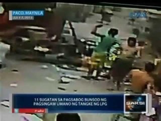 11 sugatan sa pagsabog sa Paco, Maynila dahil ng pagsingaw umano ng LPG tank
