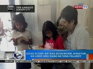 Good Scoop: Batang bookworm binigyan ng libro ang isang batang palaboy