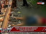 SONA: Babae, patay matapos mahagip ng tren sa Maynila habang tumatawid ng riles