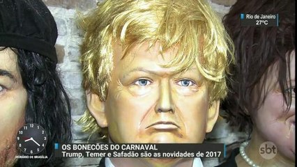 Trump e Wesley Safadão são os novos bonecos da folia em Pernambuco
