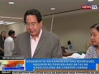 NTG: Magkapatid na Kongresistang Rodriguez, naghain ng panukalang batas na nagsusulong ng Cha-cha