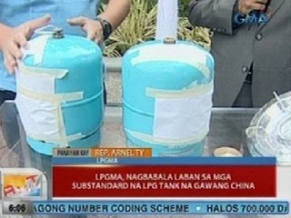 UB: LPGMA, nagbabala vs mga substandard na LPG tank na gawang China