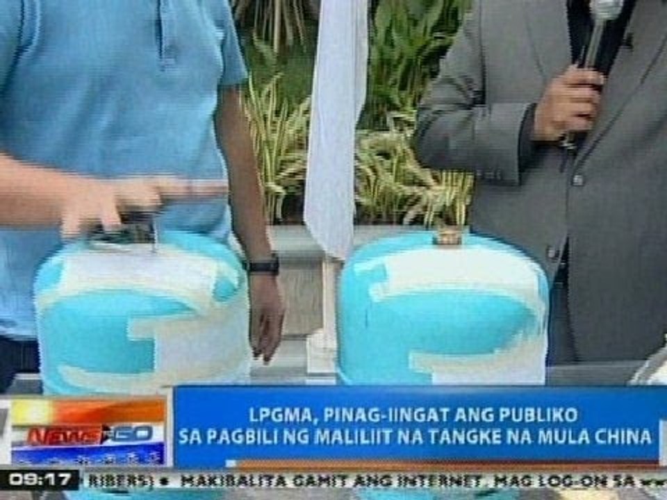 NTG: LPGMA, pinag-iingat ang publiko sa pagbili ng maliliit na tangke na mula sa China