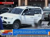 NTG: 3 hinihinalang kidnapper, patay sa engkwentro sa mga pulis sa Davao City