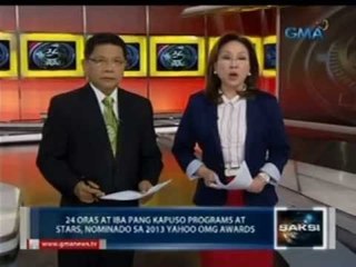24 Oras at iba pang Kapuso programs at stars, nominado sa 2013 Yahoo OMG Awards