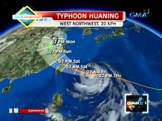 Saksi: Typhoon Huaning, bahagyang humina habang papalayo ng Pilipinas