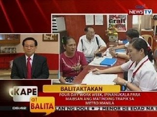 KB: Balitaktakan: Ang panukalang 4-day work week at bi-weekly number coding sa Metro Manila